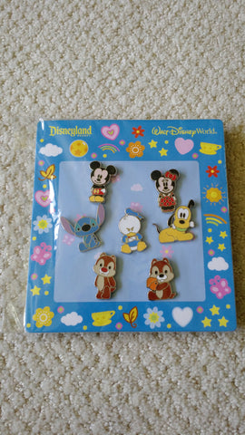 Mini-Pin Collection - Cute Characters - Mickey Mouse and Friends